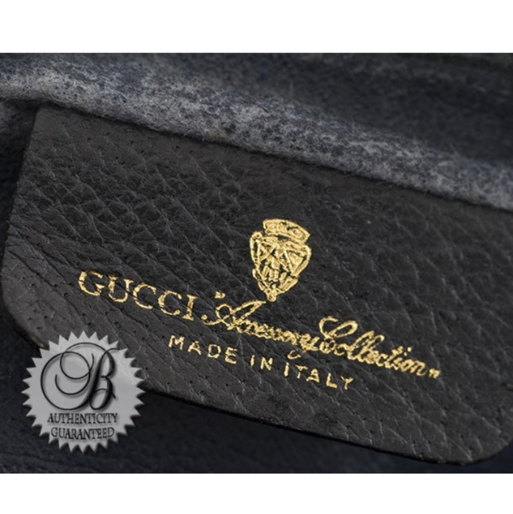 GUCCI Vintage Monogram GG Blue Red Stripe Crossbody Bag - Picture 9 of 10